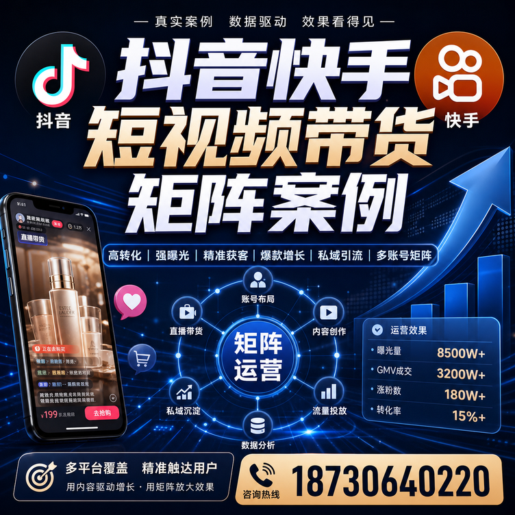 汉中短视频带货团队多平台矩阵自动分发案例